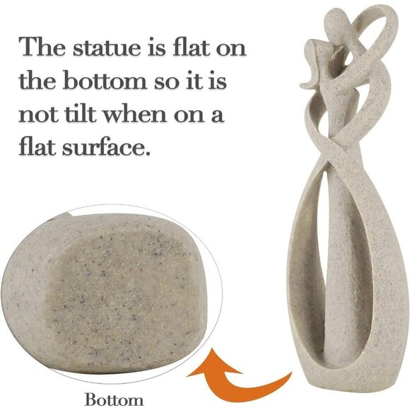 Kissing Lovers Statue Abstract Sculpture Resin Statues for Home Décor - Picture 7 of 10